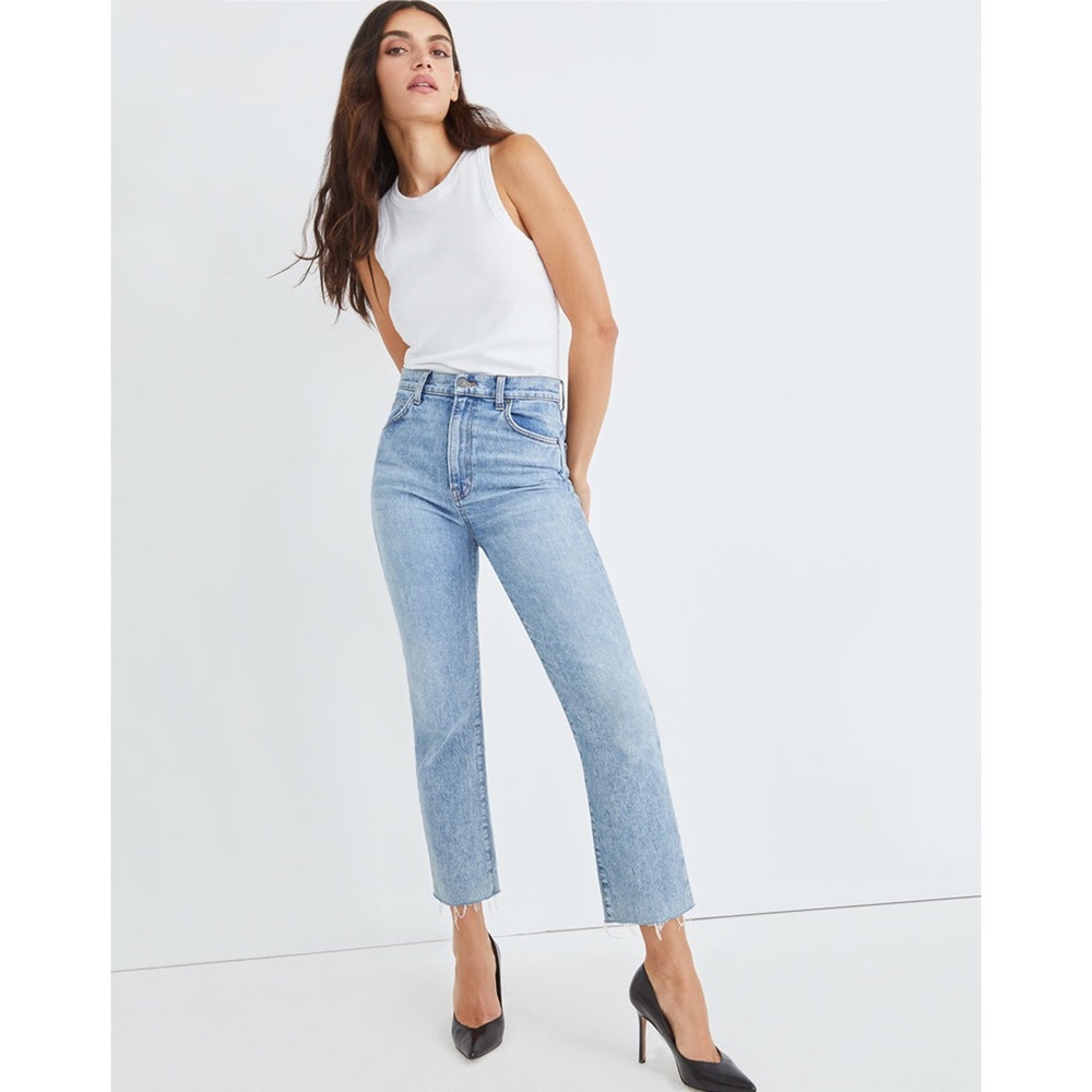VERONICA BEARD JOEY CROPPED STRAIGHT-LEG JEAN Silverwood 28
